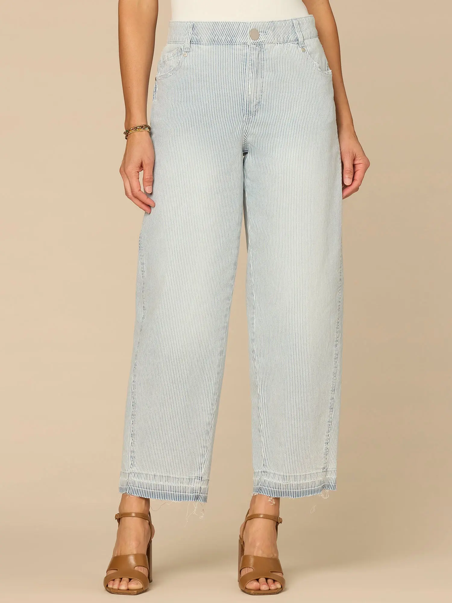 "Ab"solution® Skyrise Release Hem Relaxed Barrel Leg Jeans