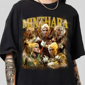 MINTHARA Shirt, Minthara BG3 Vintage T-Shirt, Bootleg Style Minthara Tee, BG3 Fan Tshirt for Gamer, Gift For Women and Man, Gaming Short Sleeve Casual Tops