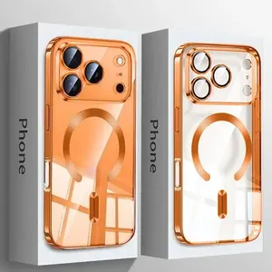 A sleek and lightweight magnetic phone case designed specifically for the iPhone 17 series, compatible with iPhone 16E, 13, 11, 12, 16, 17 Pro Max, as well as 16, 15, and 14 Plus models. Features a protective lens film and is compatible with MagSafe.