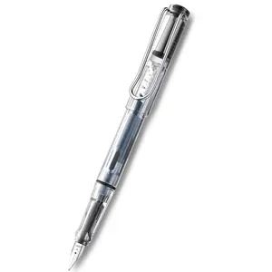 LAMY Vista Clear Fountain Pen – Fine Nib, Snap-On Cap, Transparent Body