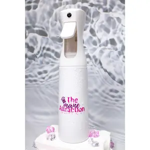 White Continuous Fine Mist Spray Bottle 300 mL Hand Organiser for Face Hair Beard & Body Hydration