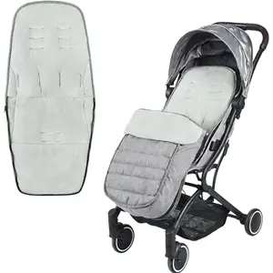 2 in 1 Baby Stroller Bunting Bag Removable Windproof Footmuff Toddler Warm Pushchair Seat Mat Outdoor Thicken Kids Warm Leg Protector Bag Stroller Liner