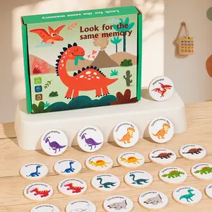 Wooden Dinosaur Pattern Find the Same Game, 1 Set Puzzle Cognitive Matching Toy, Montessori Early Education Puzzle Toy For Kids, Gift