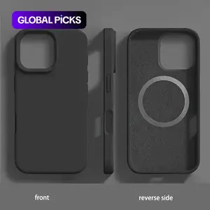 Magnetic Liquid Silicone Phone Case, Full Body Shockproof Phone Protective Cover, Phone Accessories Compatible with iPhone 11 / 12 / 13 / 14 / 15 Plus / 16 / 17 Air / 17 Pro Max #GLOBAL PICKS