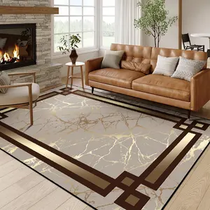 1 piece living room carpet, soft and comfortable home carpet mat, luxurious marble pattern design, non-slip large size floor mat, contemporary rugs, Christmas home decoration, Christmas gift, suitable for home living room and bedroom lounge study