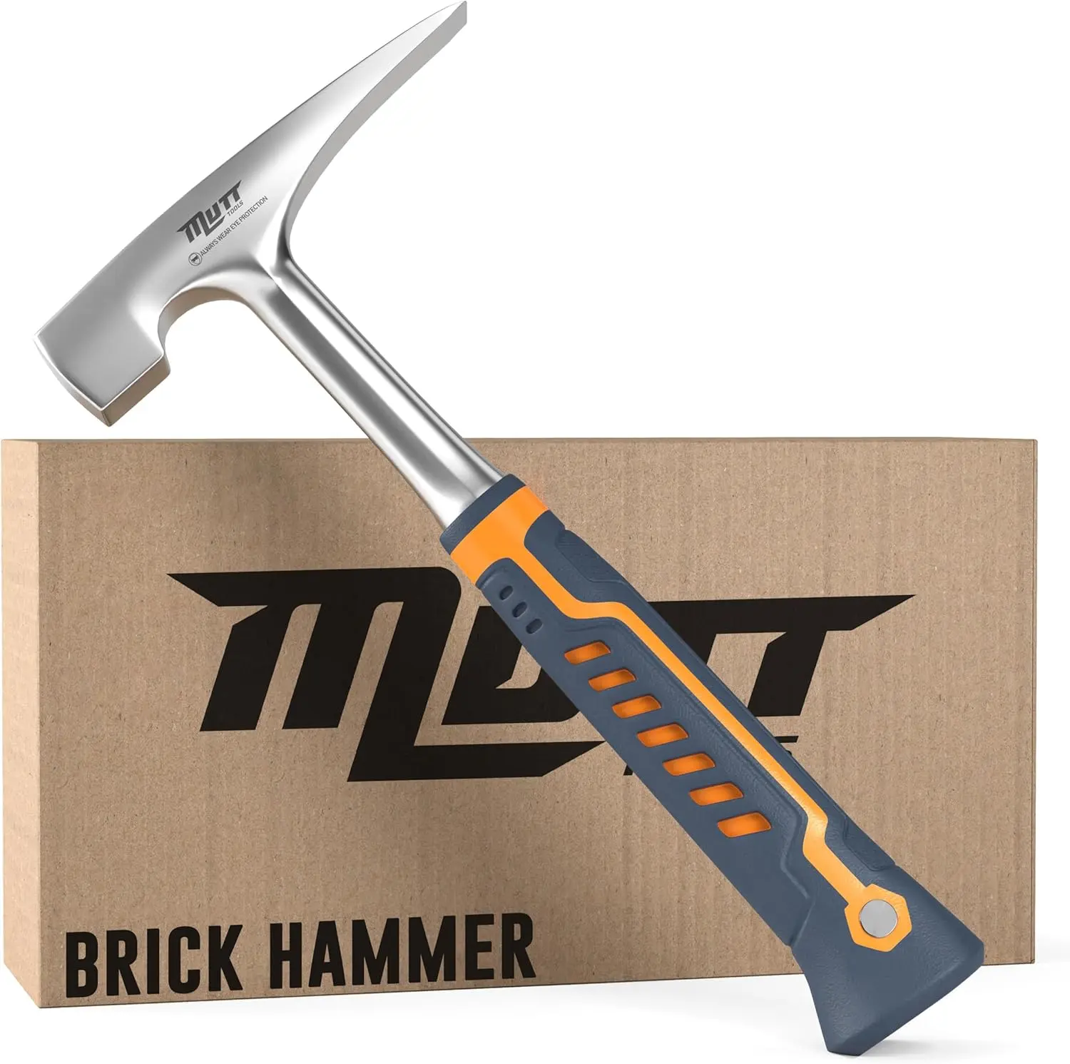 20oz Brick Hammer Heavy Duty Masonry for Bricklayer Stone Work | 20 oz, Brick Hammer, Forged Steel, Masonry, Ergonomic Grip