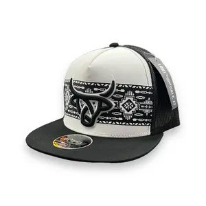 Lost Calf Hat - Shima White/Black Flat