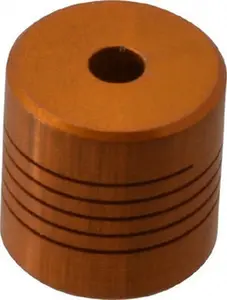 Lovejoy Flexible Screw Hub Coupling with Flexible Hub, 1/8" Max Bore Diameter, 1/2" OD, 1/2" OAL, Anodized Aluminum, Part Number 68514456618