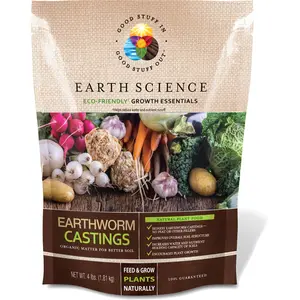 212 MAIN Organic Earthworm Castings, 4 lbs Growth Essentials, Natural Plant Food, Organic Fertilizer for Home Improvement & Garden Supplies, Odorless