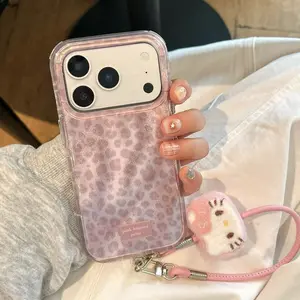 Fashion Leopard Print Phone Case for Apple iPhone 17/16/15/14 Pro Max/pro, Cute Girl Protective Anti-Drop Non-Slip Protection Cover