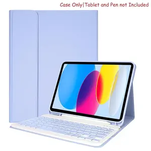 Keyboard Case for iPad 10th Generation 10.9 inch 2022 & iPad 11th Generation 11 inch 2025, Detachable Portable Keyboard Case with Wireless Keyboard for ipad 10th/11th Gen