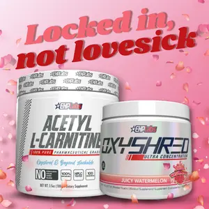 EHPlabs OxyShred 33 Serve Pre Workout + Acetyl L-Carnitine 100g Stack | New Year New Me | Pre Workout & Metabolism Support Stack | Unflavoured L-Carnitine Powder | Supports Energy Production, Focus & Daily Performance | Vegan Friendly