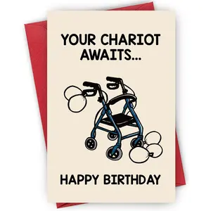 Funny Happy Birthday Card, 1/3/5 Counts Vertical Cards Greeting Card with Envelope, Birthday Gift for Grandma Grandpa Dad Mom Him Husband Boyfriend Girlfriend, Stationery