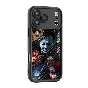 Halloween Scary Scream Horror Movie Smartphone Case, Rubber TPU Shockproof Matte Textured Drop-Resistant Protective Casing for iPhone 17 Pro Max, 16, 15 Plus, 14, 13, 12, 11 – Handheld Devices Accessories for Enhanced Protection