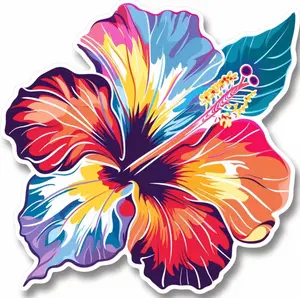 Add a touch of paradise to your ride with our Hawaiian Flower Car Sticker. Featuring vibrant tropical flowers, this durable, weather-resistant decal is perfect for car windows, bumpers, or any smooth surface. Show your love for Hawaii and beach vibes