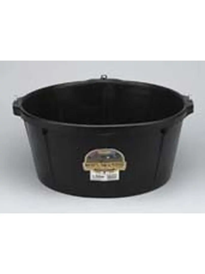 Miller Rubber Feeder Tub W Hooks Black 7.5 Gallon - HP750