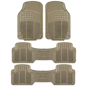 High Quality ClimaProof Trimmable Non-Slip Vinyl Floor Mats - 3 Row Beige