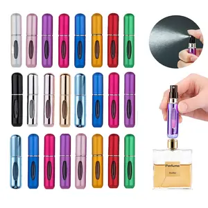 Mini Perfume Atomizers 5ml Refillable Reusable Spray Bottles Random Color Travel Size Leakproof Portable for Purse On the Go 10Pcs Eco Friendly TSA Friendly Makeup Cosmetic 10Pcs（Random Colors）