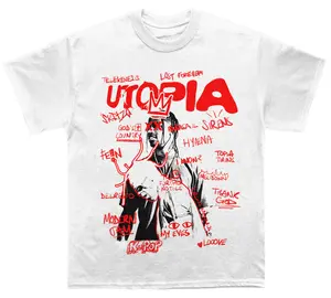TRAVIS UTOPIA SKETCHBOOK T-SHIRT, 90s Retro Vintage Shirt, Relaxed Cotton, Street Style, For Men, For Women, Great Gift For Friend, Street Style, Many Colors Size S To XL, Tiktok Shop, senior 2024 outfits Menswear Underwear