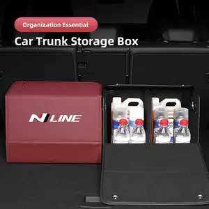 1Pcs Car Trunk Storage Box Large Capacity Tools Organizer Case Accessories For Hyundai Palisade Bayon Tucson Inster NEXO Creta i30 i20 i10 Grandeur IONIQ Elantra Sonata SantaFe KONA HB20 Stargazer Exter Staria Casper iMax
