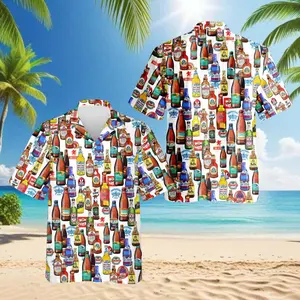 Beer Blast White Hawaiian Shirt, Funny Beer Hawaiian Shirt, White Beer Button Down Shirt, Summer Party Aloha Shirt for Men
