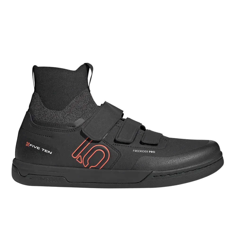 adidas Mens Five Ten Freerider Pro Mid Vcs Mountain Bike Sneakers Shoes - Black