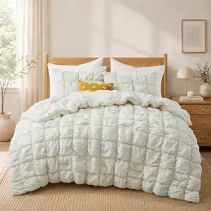 PEACE NEST Cloud Puff Comforter Set – Fluffy All Season Down Alternative Bedding, Cozy Princess Bed, Reversible Quilted Comforter Father's Day Gift
