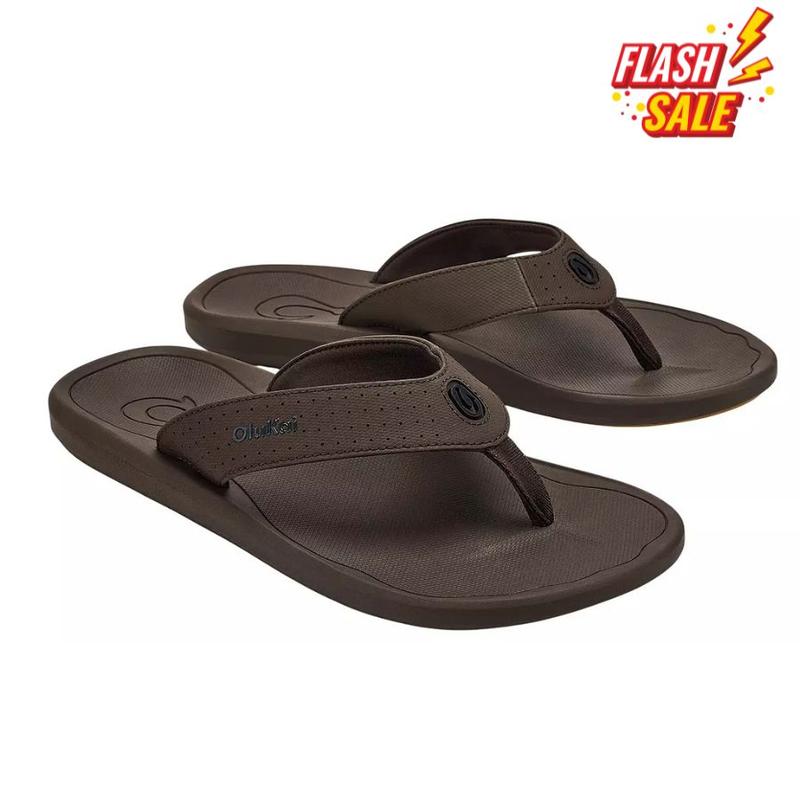 Men's Ki'i Flip Flop,Dark Java/Dark Java,durable lightweight design with cushioned footbed flexible sole breathable construction suitable for daily wear walking travel and beach use