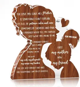 Mom Gifts from Daughter Mom Acrylic Plaque Gifts Cool Mother's Day Gifts from Daughter Best Mom Ever Gifts New Mom First Time Mother - Desk Decor Acrylic Sign