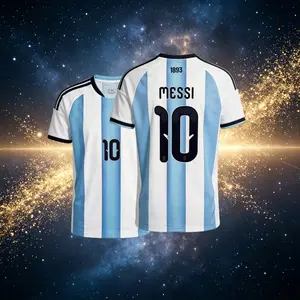 2026 Argentina Home And Away 10# Messi Short And Long Sleeve Soccer Jersey Fans Version Breathable
