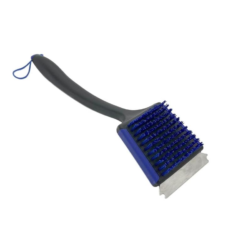 Nexgrill 19" Grill Brush with Scraper - Nylon Bristles for BBQ Cleaning - Heavy-Duty Accessory for Outdoor Cooking, Camping, Tailgating - Model 530-0040A