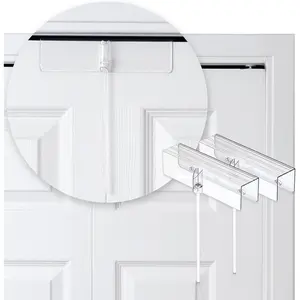 (2-Pack) Bi-fold Door Lock - Closet Protection Child and Pet Proof - Tool-Free Installation - Unbreakable Clear Polycarbonate for 1 3/8" Thick Wood Doors
