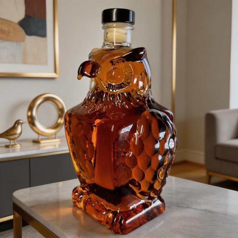 Eagle Shaped Glass Whiskey Decanter, Portable Creative Liquor Storage Bottle, Art Sculpture Ornament, Unique Christmas Gift for Men & Couples, Home Bar & Party Decor