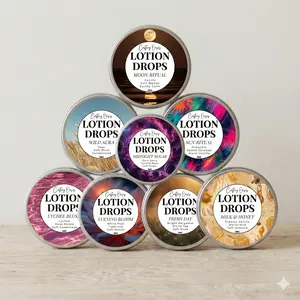 Lotion Drops Solid Lotion Body Care - Non-Greasy, Luxurious Shea, Cocoa, Kokum Butters, Grapeseed & Jojoba Oils, Soft & Smooth Skin, Floral Dewy Blend