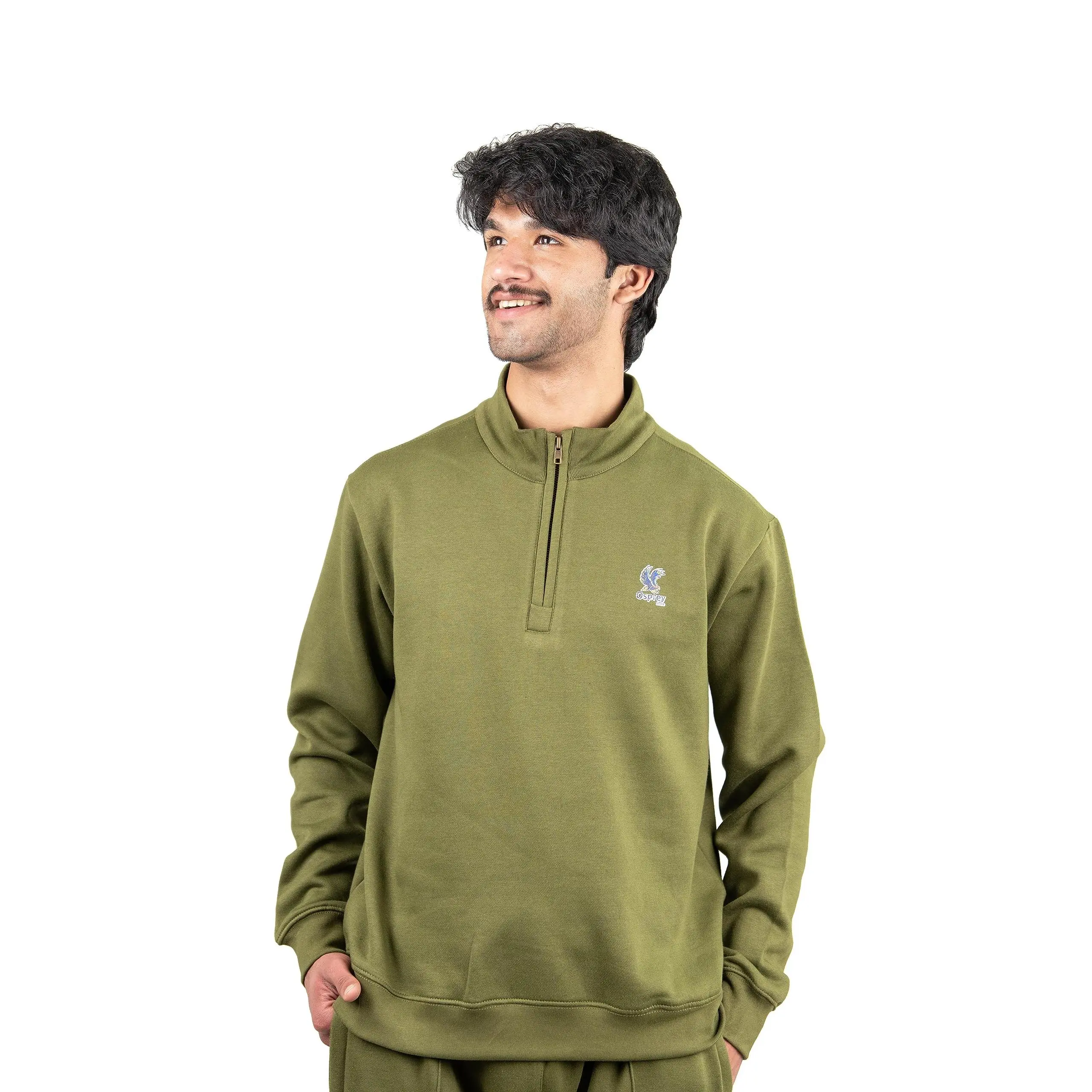 Osprey Store Comfortable and Stylish Quarter-Zip Fleece Jacket for Men (as1, alpha, s, regular, regular, CHARCOAL/CHARCOAL)