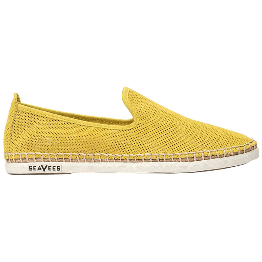 SeaVees Womens Ocean Park Perforated Slip On Flats Casual - Yellow