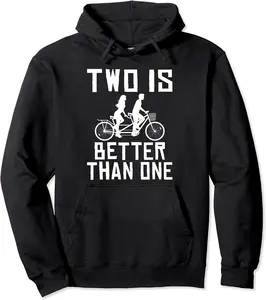 Couple Outfit Two is better than one Tandem Bike Pullover Hoodie - 87B0BJ296FGT