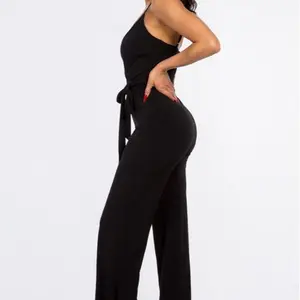 Versatile Plain Black Jumper - Ideal for Casual Comfort in All Seasons - Women's Jumpsuit - Womenswear