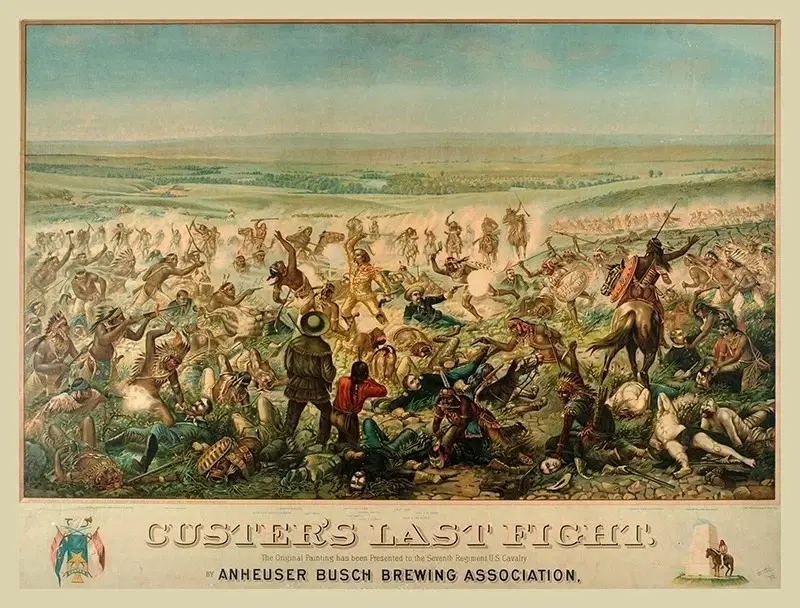 1896 Anheuser-Busch Custer's Last Fight Vintage Poster