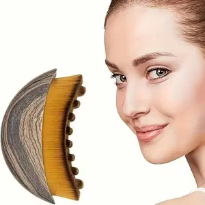Facial Brush for Jawline Contouring & Lymphatic Drainage, Ergonomic Design Dry Brush Massager, Precision Skin Fit, 1/2pcs