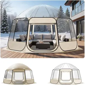 VEVOR Pop up Sports Tent, 8 Sizes Optional Clear Bubble Tent for 1-6 Person, Waterproof Outdoor Pod with Floor Mat Top Cover, Garden Igloo Dome Tents Camping Shelter for Sports WatchingVEVOR Super Brand Day