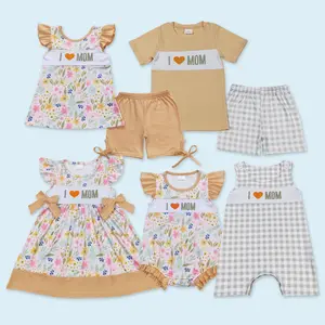 I love mom Mothers day boys summer clothes