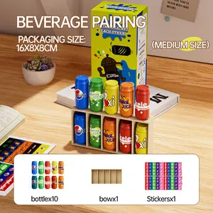 Guess Who Drink Bottle Matching Game Set, Memory Match Board Game, Family Gathering Fun Night, Parent-Child Interactive Learning Puzzle, Family Board Games, Drinking Board Games, Board Games For Family Night
