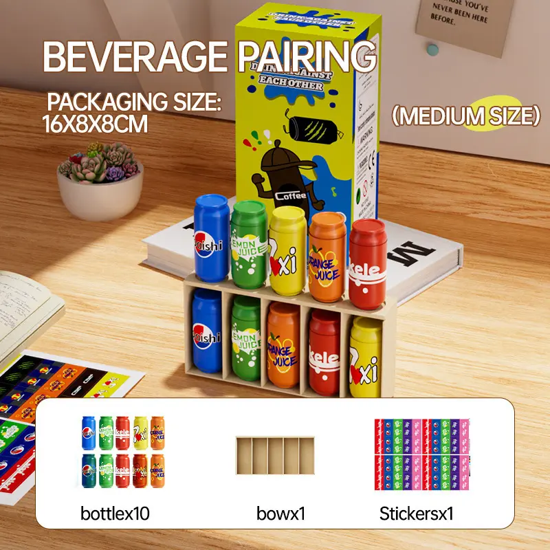Guess Who Drink Bottle Matching Game Set, Memory Match Board Game, Family Gathering Fun Night, Parent-Child Interactive Learning Puzzle, Family Board Games, Drinking Board Games, Board Games For Family Night