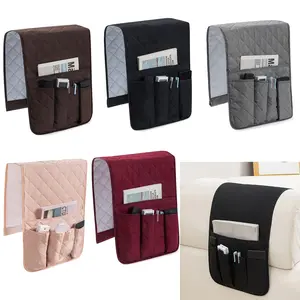 1pc Sofa Armrest Cover, Hanging Storage Bag, Couch Chair TV Remote Control Holder Armrest Cover, Armchairs Couch Organiser, For Cellphone Book Magazines Glasses Space Saving Pocket, Armrest Slipcovers For Office Home Decor