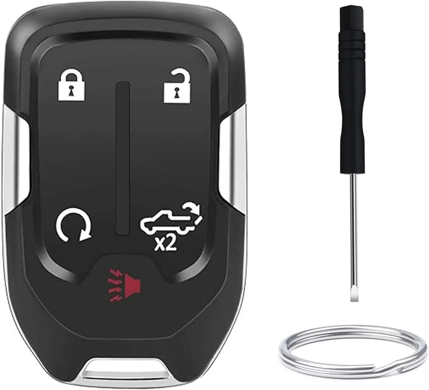 5-Button Keyless Entry Remote Key Fob Shell Replacement Fits for 2019-2020 GMC Sierra 1500 2500HD 3500HD GMC Acadia Chevy Silverado