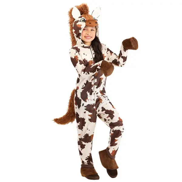 Kid's Deluxe Brown Spotted Horse Costume