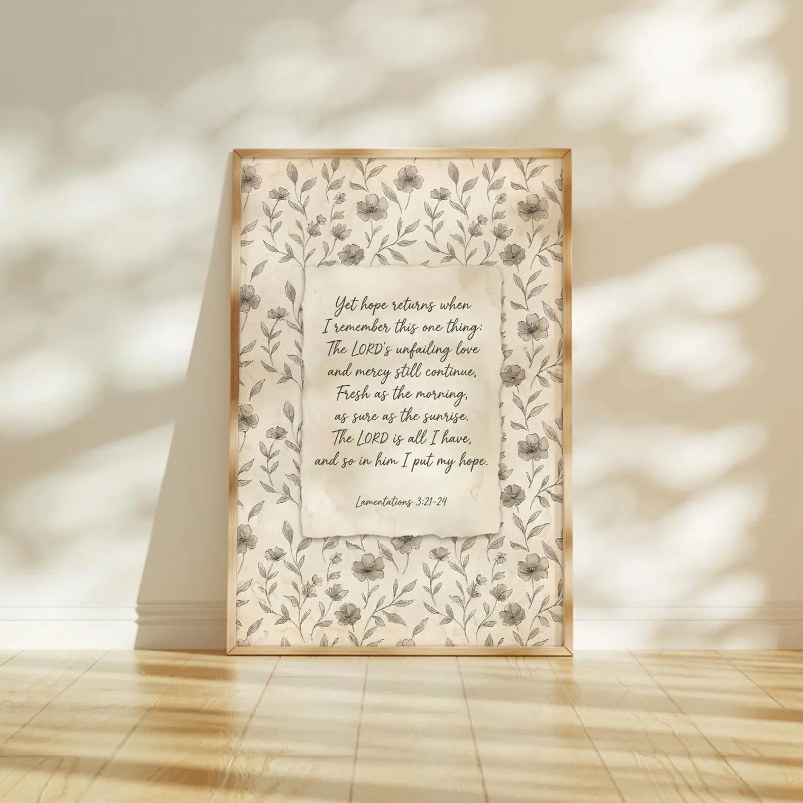 Lamentations 321-24 Bible Verse Print, Christian Home Decor, Christian Home Decor, Biblical Aesthetic Prints, Christian Home Decor