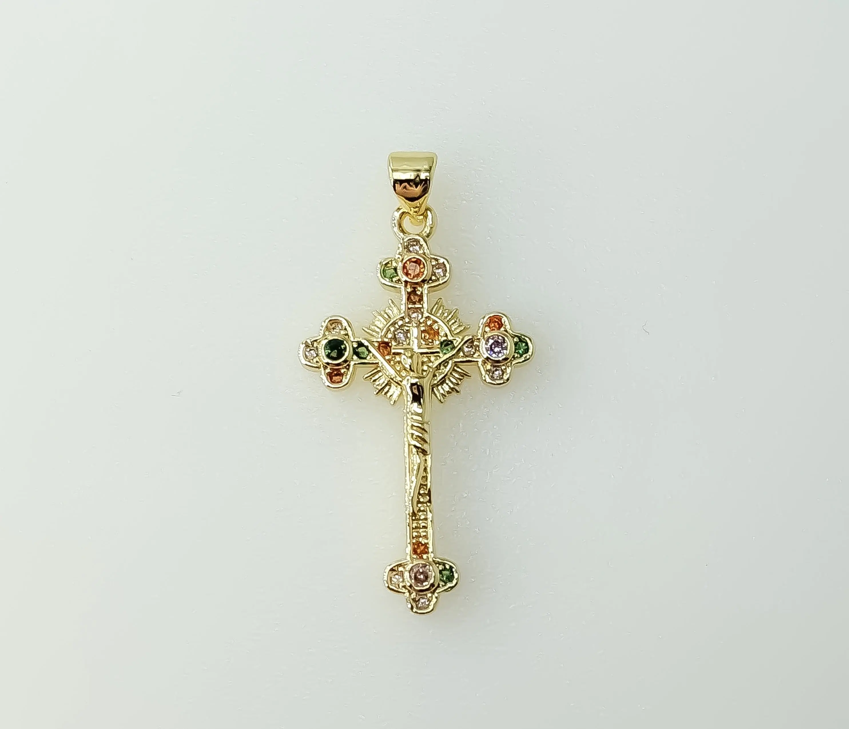 Plated Small Cross Jesus Crucifix Pendant