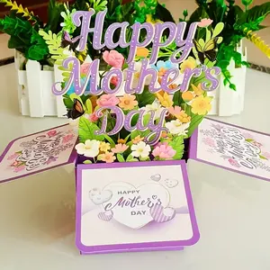 3D Pop-Up Mother's Day Card – Greeting Card with Envelope, Vertical Cards, Elegant Card, Perfect Gift for Mom, Ideal Gift, Thoughtful Present, Mother's Day Surprise